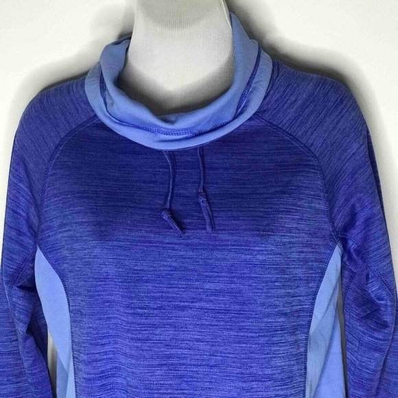 FREE2B By Free Country Womens M Pullover Blue Long Sleeve Thumb Hole Zip Pocket - Picture 3 of 8